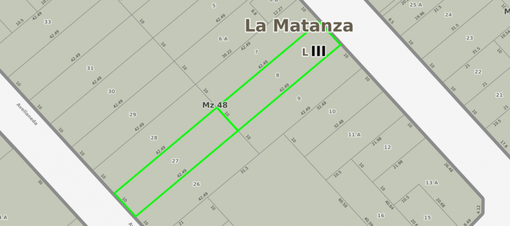 Lote 424,90m2 -OPCCION VENTA LOTE LINDERO SALIDA A 2 CALLES-